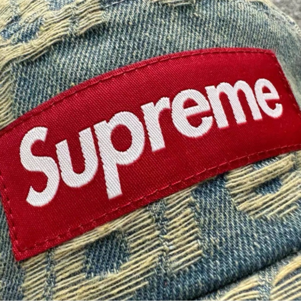 Supreme Frayed Denim Camp Cap - Picture 2 of 4